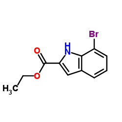 7-溴-2-吲哚羧酸乙酯结构式