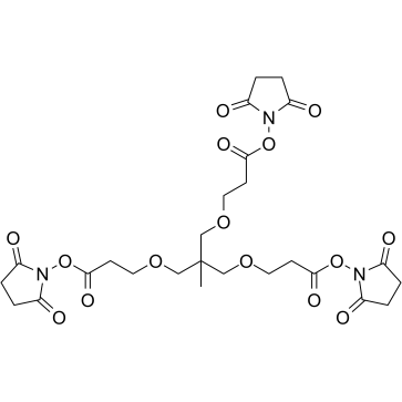 m-C-tri(CH2-PEG1-NHS ester)结构式