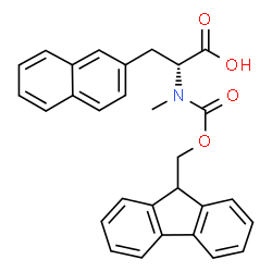 Fmoc-N-Me-D-Ala(2-naphthyl)-OH结构式
