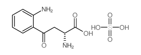 (R)-2-AMINO-4-(2-AMINOPHENYL)-4-OXOBUTANOIC ACID SULFURIC ACID (1:1)结构式