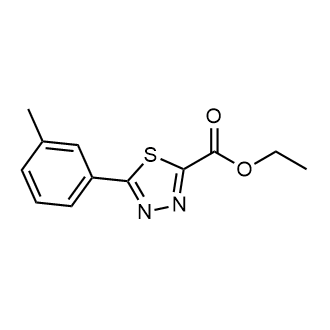 5-(间-甲苯基)-1,3,4-噻二唑-2-羧酸乙酯结构式