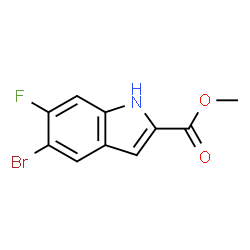 5-溴-6-氟吲哚-2-甲酸甲酯结构式