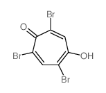 2,4,6-tribromo-5-hydroxy-cyclohepta-2,4,6-trien-1-one结构式