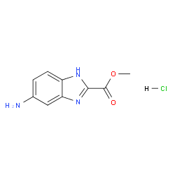 5-氨基-1H-苯并[d]咪唑-2-羧酸甲酯盐酸盐结构式