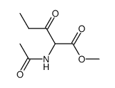 Norvaline,N-acetyl-3-oxo-,methyl ester Structure