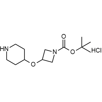 3-(哌啶-4-基氧基)氮杂环丁烷-1-羧酸叔丁酯盐酸盐结构式