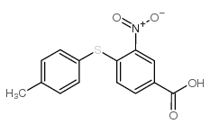4-[(4-甲基苯基)硫代]-3-硝基苯甲酸结构式