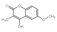 4-羟基-6-甲氧基-3-甲基色烯-2-酮结构式