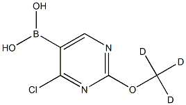 2-(Methoxy-d3)-4-chloropyrimidine-5-boronic acid结构式