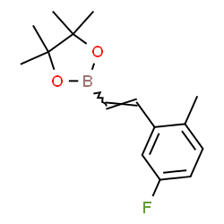 (E)-2-(5-fluoro-2-methylstyryl)-4,4,5,5-tetramethyl-1,3,2-dioxaborolane Structure