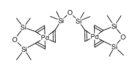 (1,3-二乙烯基)-1,1,3,3,-四甲基二硅氧烷钯(0)结构式