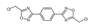 5-氯甲基-3-(4-[5-(氯甲基)-1,2,4-噁二唑-3-基]苯基)-1,2,4-噁二唑结构式