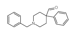 4-Piperidinecarboxaldehyde,4-phenyl-1-(phenylmethyl)-结构式