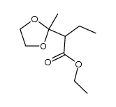 2-ethoxycarbonylmethyl-2-methyl-1,3-dioxolane结构式