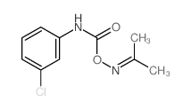 2-Propanone,O-[[(3-chlorophenyl)amino]carbonyl]oxime (9CI) Structure