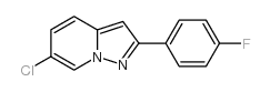 6-氯-2-(4-氟苯基)吡唑并[1,5-a]吡啶结构式