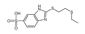 2-[[2-(ethylthio)ethyl]thio]-1H-benzimidazole-5-sulphonic acid Structure