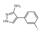 4-(3-氟苯基)-1H-吡唑-3-胺结构式
