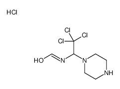 N-(2,2,2-trichloro-1-piperazin-1-ylethyl)formamide,hydrochloride结构式