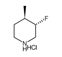 (3S,4R)-3-fluoro-4-methylpiperidine;hydrochloride Structure