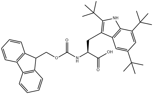 Fmoc-L-2,5,7-tri-tert-butyl-tryptophan Structure