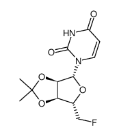 5'-fluoro-2',3'-O-isopropylidene-5'-deoxyuridine结构式