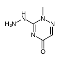 3-hydrazinyl-2-methyl-1,2,4-triazin-5-one结构式