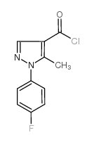 1-(4-氟苯基)-5-甲基-吡唑-4-羰酰氯结构式
