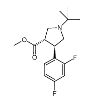 methyl (3S,4R)-1-tert-butyl-4-(2,4-difluorophenyl)-pyrrolidine-3-carboxylate Structure