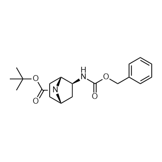 (1R,2S,4S)-叔丁基2-((苄氧基)羰基)氨基)-7-氮杂双环[2.2.1]庚烷-7-羧酸酯结构式