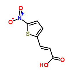 (E)-3-(5-硝基噻吩-2-基)丙烯酸结构式