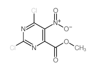 2,6-二氯-5-硝基嘧啶-4-甲酸甲酯结构式