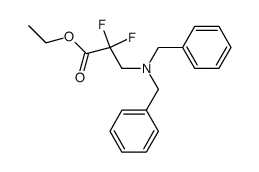 3-(二苄基氨基)-2,2-二氟丙酸乙酯结构式