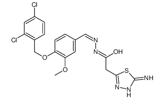 2-(5-amino-1,3,4-thiadiazol-2-yl)-N-[(E)-[4-[(2,4-dichlorophenyl)methoxy]-3-methoxyphenyl]methylideneamino]acetamide结构式