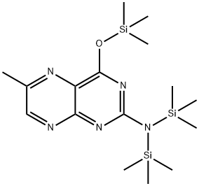 6-Methyl-N,N-bis(trimethylsilyl)-4-[(trimethylsilyl)oxy]-2-pteridinamine结构式