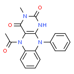 Benzo[g]pteridine-2,4(1H,3H)-dione,5-acetyl-5,10-dihydro-3-methyl-10-phenyl- Structure