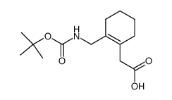 [2-(N-t-Butoxycarbonylaminomethyl)-1-cyclohexen-1-yl]-acetic acid Structure