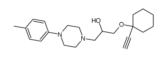1-(1-ethynyl-cyclohexyloxy)-3-(4-p-tolyl-piperazin-1-yl)-propan-2-ol结构式