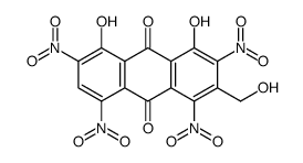4,5-dihydroxy-2-hydroxymethyl-1,3,6,8-tetranitroanthraquinone结构式