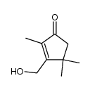 3-(Hydroxymethyl)-2,4,4-trimethyl-2-cyclopenten-1-on结构式