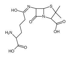 (2S,5R,6R)-6-[[(5S)-5-amino-5-carboxypentanoyl]amino]-3,3-dimethyl-7-oxo-4-thia-1-azabicyclo[3.2.0]heptane-2-carboxylic acid Structure