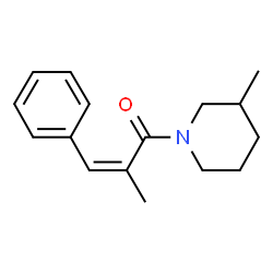 Piperidine, 3-methyl-1-(2-methyl-1-oxo-3-phenyl-2-propenyl)- (9CI)结构式