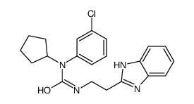 (9ci)-N-[2-(1H-苯并咪唑-2-基)乙基]-N-(3-氯苯基)-N-环戊基脲结构式