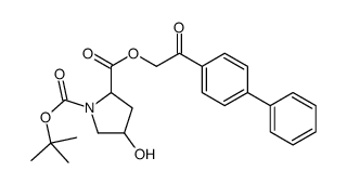 1-O-tert-butyl 2-O-[2-oxo-2-(4-phenylphenyl)ethyl] 4-hydroxypyrrolidine-1,2-dicarboxylate结构式