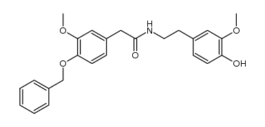 (4-benzyloxy-3-methoxy-phenyl)-acetic acid-(4-hydroxy-3-methoxy-phenethylamide) Structure