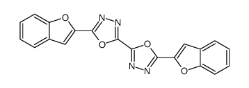 2-(1-benzofuran-2-yl)-5-[5-(1-benzofuran-2-yl)-1,3,4-oxadiazol-2-yl]-1,3,4-oxadiazole结构式
