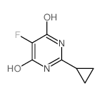 2-Cyclopropyl-5-fluoropyrimidine-4,6-diol结构式
