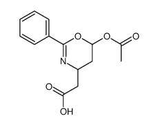 2-(6-acetyloxy-2-phenyl-5,6-dihydro-4H-1,3-oxazin-4-yl)acetic acid结构式