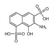 7-amino-8-hydroxynaphthalene-1,6-disulfonic acid Structure