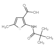 2-(2,2-dimethylpropanoylamino)-5-methylthiophene-3-carboxylic acid结构式